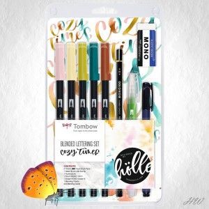 SET ROUTULADORES DUAL BRUSH BLENDED LETTERING GOOD VIBES TOMBOW