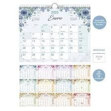 CALENDARIO 2025 PARED VINTAGE MENSUAL PARA ESCRIBIR 310X240 SENFORT