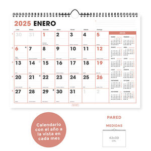 CALENDARIO PARED OFFICE GRANDE 42X30CM  SENFORT