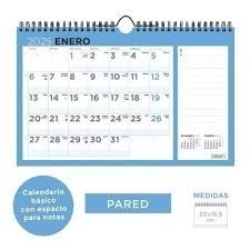 CALENDARIO 2025 PARED BASIC MENSUAL 220X155 SENFORT