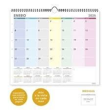 CALENDARIO 2025 PARED MULTICOLOR MENSUAL 325X270 SENFORT