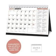 CALENDARIO 2025 SOBREMESA OFFICE MENSUAL PARA ESCRIBIR 220X155 SENFORT