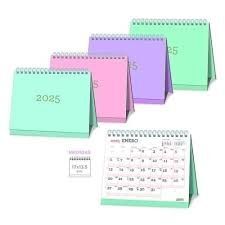 CALENDARIO 2025 SOBREMESA PASTEL MENSUAL 170X135 4 COLORES DIFERENTES SENFORT