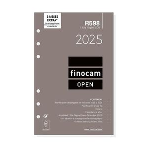 RECAMBIO AGENDA ANUAL 2025 OPEN R598 FINOCAM