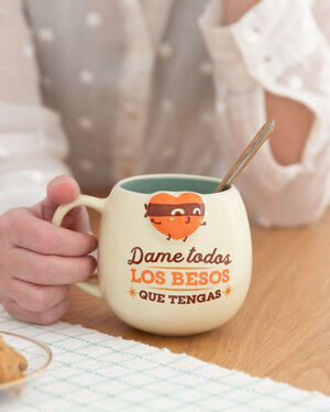 TAZA CORAZON BANDIDO DAME TODOS LOS BESOS QUE TENGAS MR. WONDERFUL