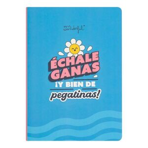 LIBRETA CON NOTAS ADHESIVAS Y PEGATINAS ECHALE GANAS MR. WONDERFUL